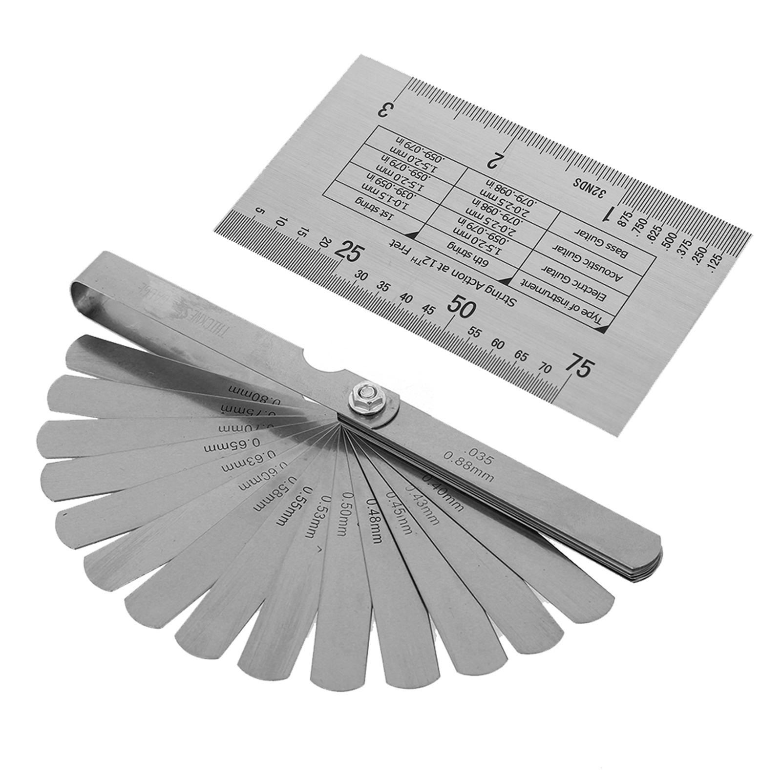 

Линейка для измерения струн, 32 щупа, накладка на гриф, защита ладов