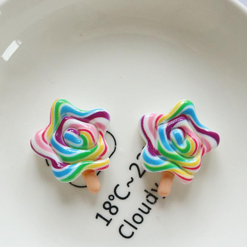 10 Pcs New Mini Cute Cartoon Unicorn, Rainbow, Ice Cream Resin Scrapbook Diy Jewellery Hairpin Decorate Accessories Craft A62