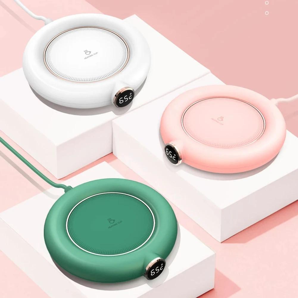 Cup Warmer Heating Pad USB DC5V Constant Temperature 3 Gear Digital Display Timing Coaster Heater for Coffee Milk Tea