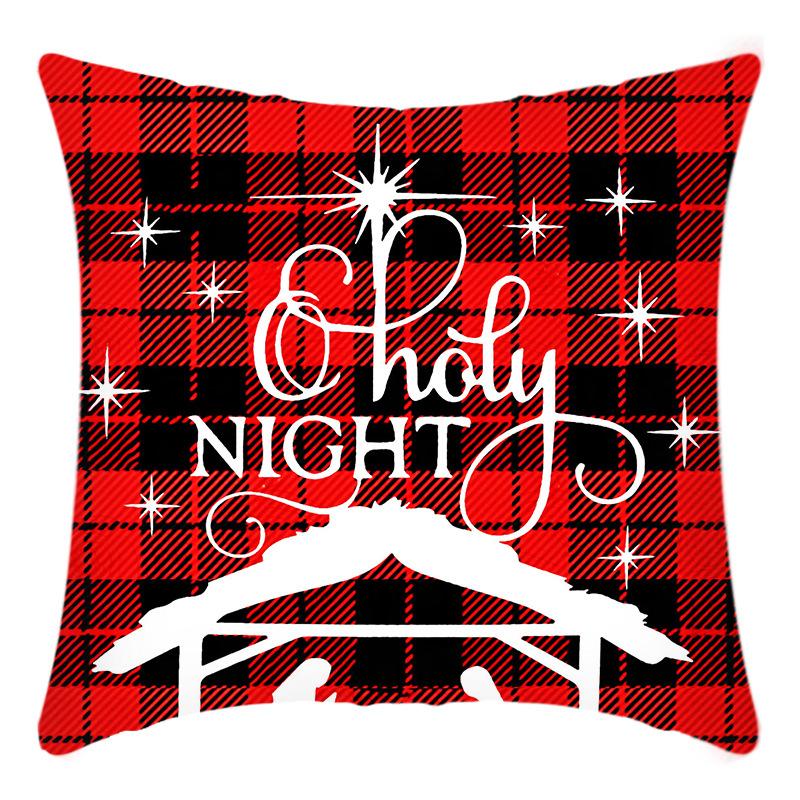 

Новая Рождественская Подушка с Принтом Льна Рождественская Елка Лось Чехол для Подушки для Дома Дивана 45 * 45Cm pillowcase