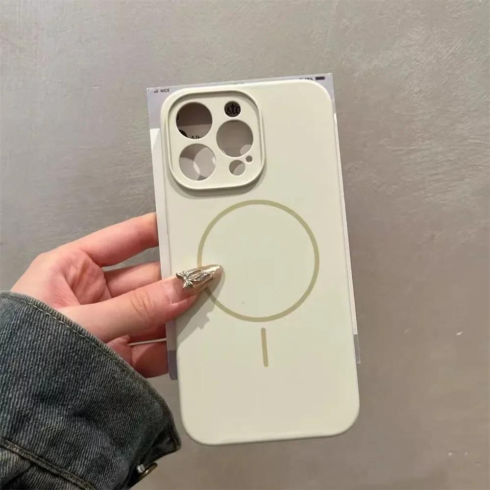 For Magsafe Bumper Phone Case For For Iphone 17 16 Pro Max 15 14 13 12 Pro Max Plus Wireless Charging Silicone Cover