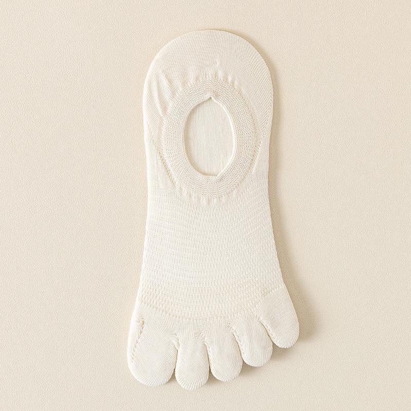 Boat Socks, Invisible Socks, Women's Summer Thin Five-finger Socks, Women's Mesh Anti-slip Shallow Mouth Boat Socks, Boneless Women's Socks