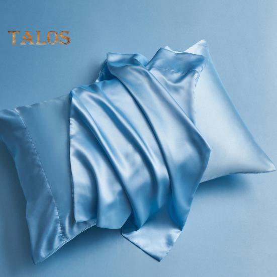 Solid Color Satin Sheet Glossy Bed Sheet Pillowcases Wrinkle-Free Cooling Silky Fitted Sheet Pillow Cover for Twin Full Queen King Size