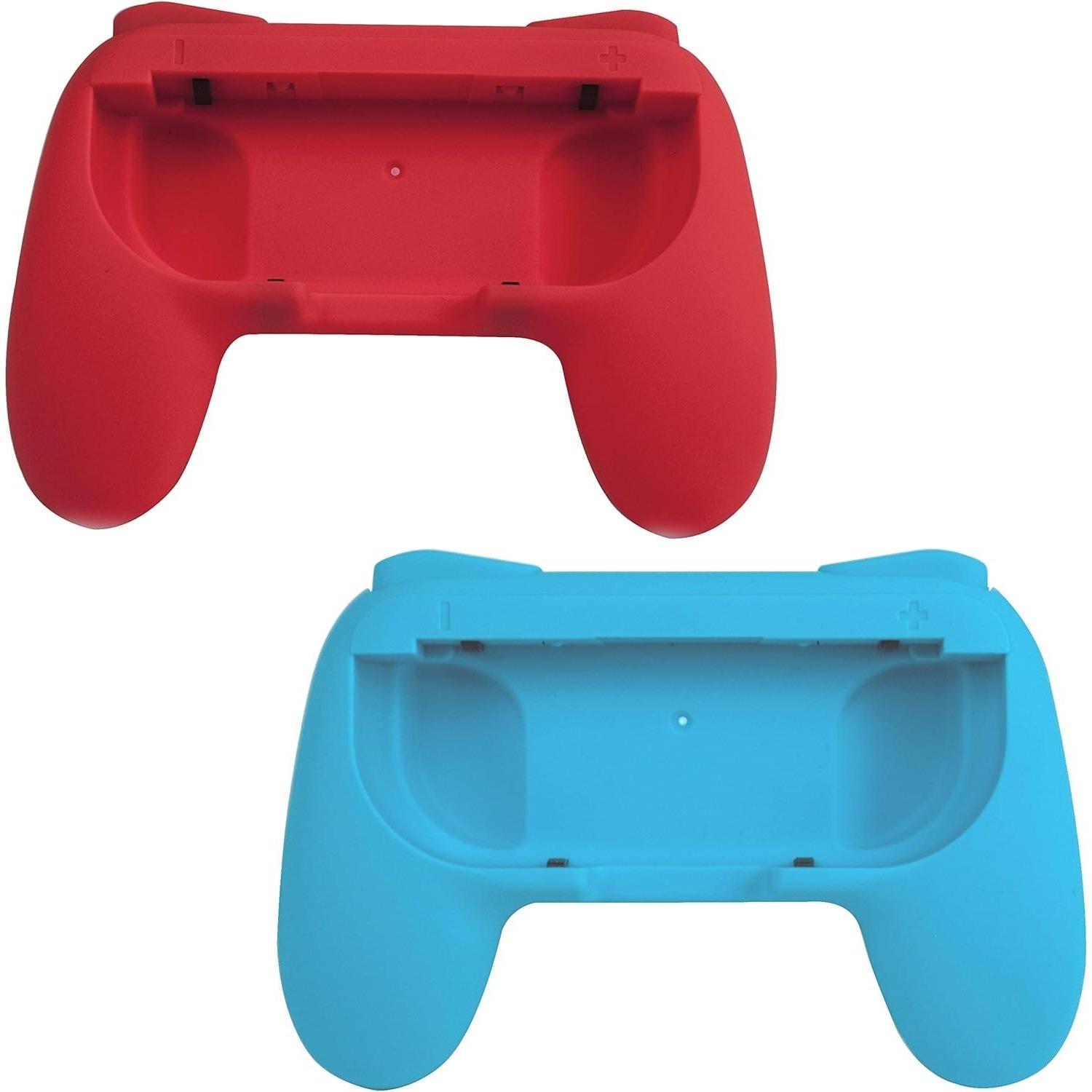 

2 удобных захвата, совместимых с Nintendo Switch Joy Cons, ручки устойчивы к поту 2 Pack синий/красный