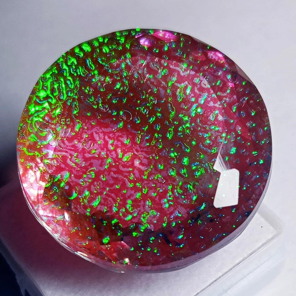 Natural Doublet Monarch Fire Opal 75+ Ct Round Cut Certified Stunning Gemstone