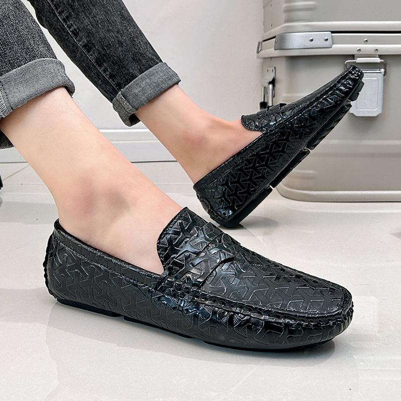 Herren Mokassins Loafer Fahrschuhe Komfort Leder Ballerinas Lässige Slipper Übergröße Farbe Partyschuhe für Herren
