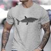 T Shirts for Men Short Sleeve Shirts for Guys Funny Graphic Tees for Shark Week Clothes Funny Shark Fashion Casual Men's Tee Top
