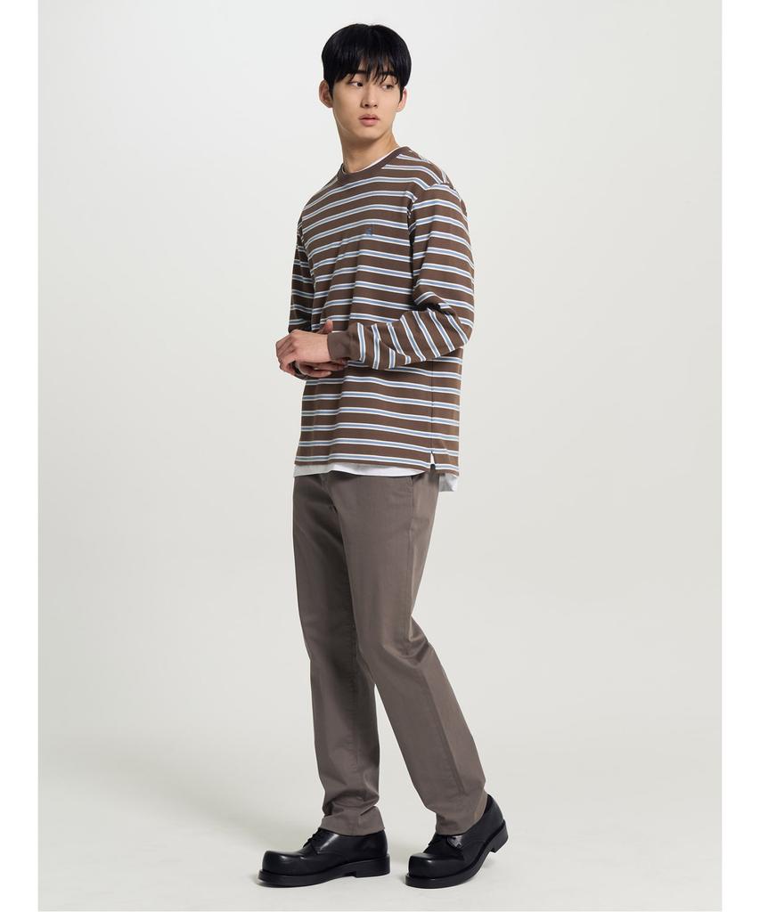 Binpolmen [Essential] Spring Standard Fit Chino Pants Brown