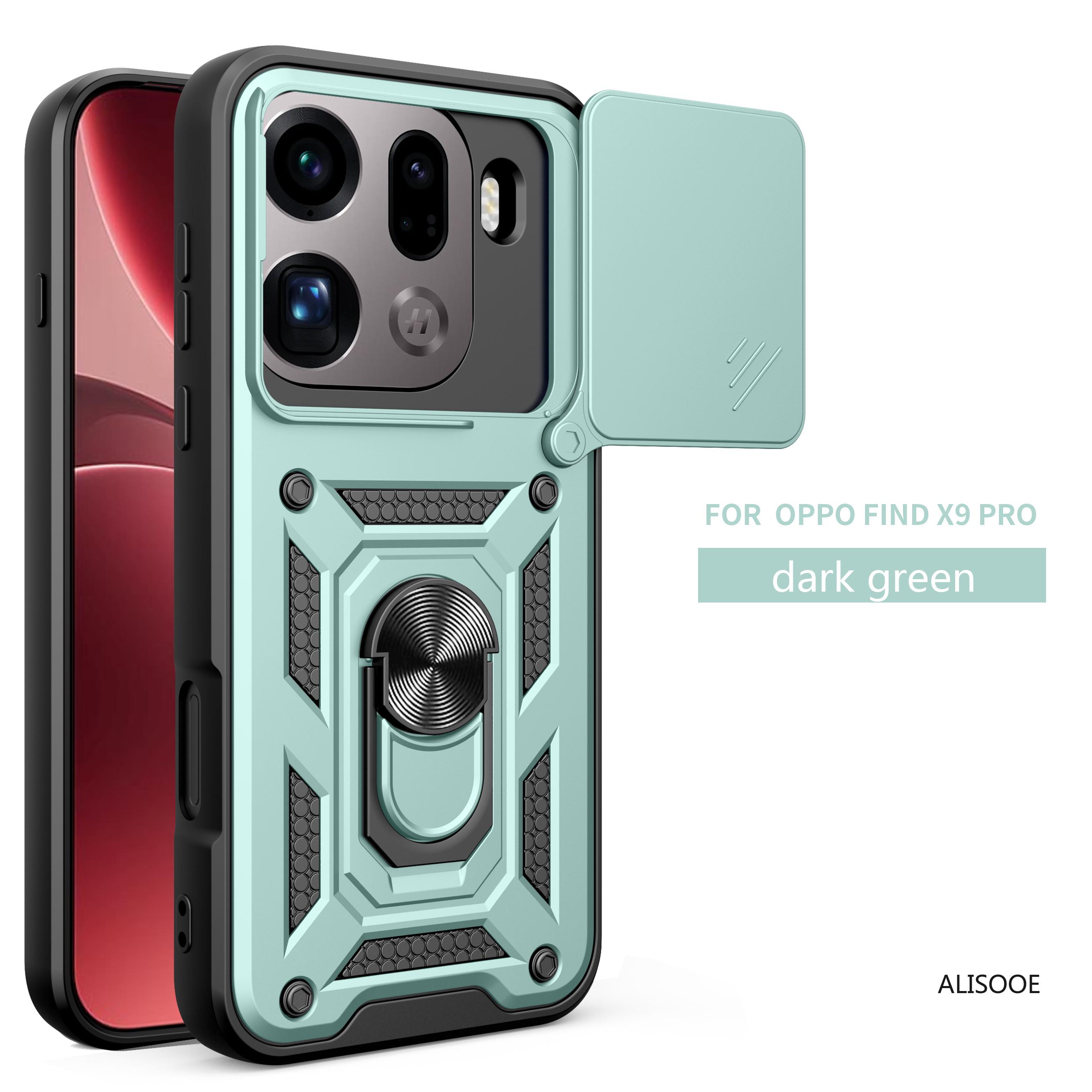

Сдвижная крышка камеры для чехла OPPO Find X9 Pro, кольцо-подставка, держатель, полная защита, противоударный чехол для телефона for OPPO Find X9 Pro