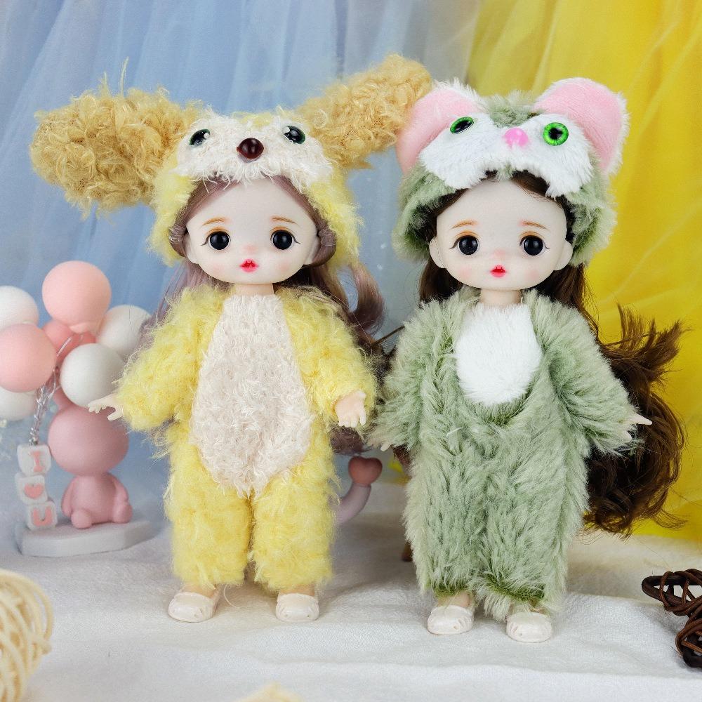 Movable Joints Cute BJD Doll Lifelike Movable Joints Mini Girl Doll Mini Girl Doll  Baby Dolls