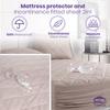 Formeya Brown Quilted Liquid Proof Mattress Protector Fitted Mattress Mattress Sheet 100% Cotton