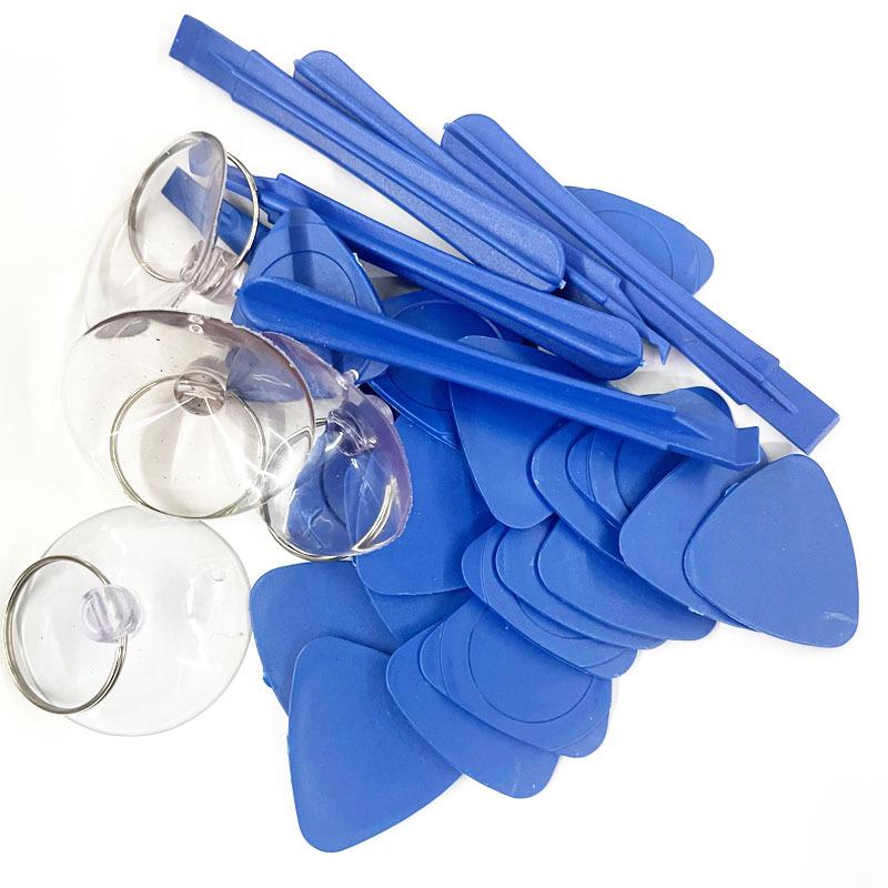 Compact Pry Tool Set: Square, Round, Triangle Bars & Fiber Plastic Board for Mobile Screen Disassembly