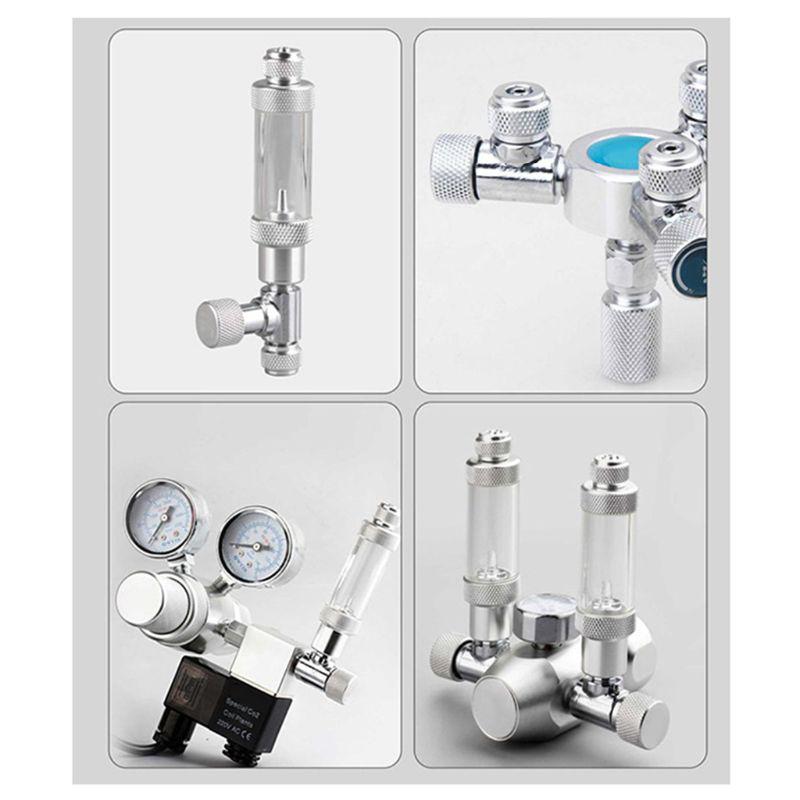Single Head/ Double Head Aquarium Plants CO2 Regulator Precise Needle Valve Bubble Counter for Fish Tank Accessories C42