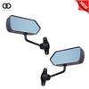 Pair Universal Car Racing Rearview Wing Mirrors Convex Glass F1 Style Black