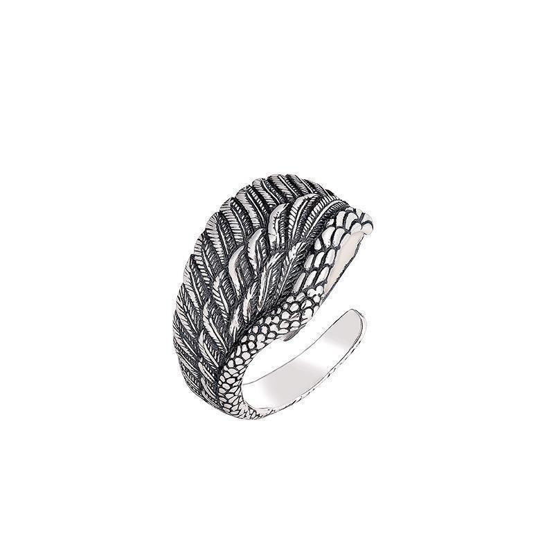 2026 Wings Open Ring Men's and Women's Vintage Hip Hop Ring Vintage Index Finger Ring