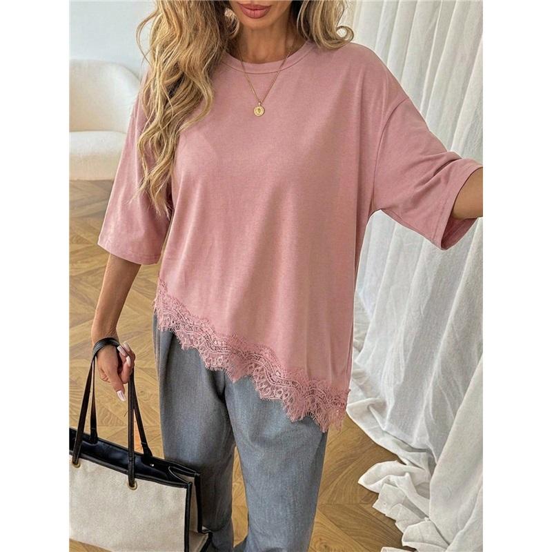 T-Shirt for Women Summer Leopard Plus Size Long Sleeve Top Round Neck Casual Stretch Loose-Fit T-Shirt