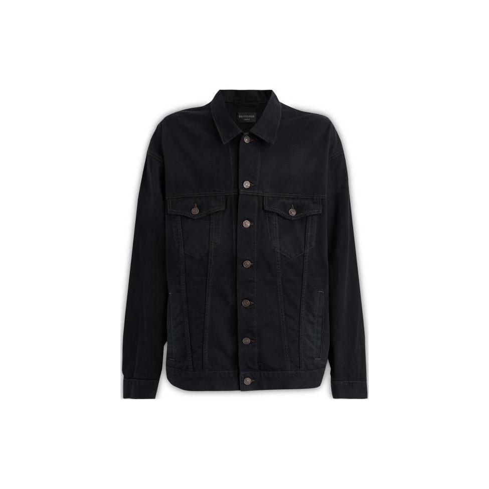 Balenciaga FW22 Denim Jacket Regular Fit Men's Black 732230TNW541129