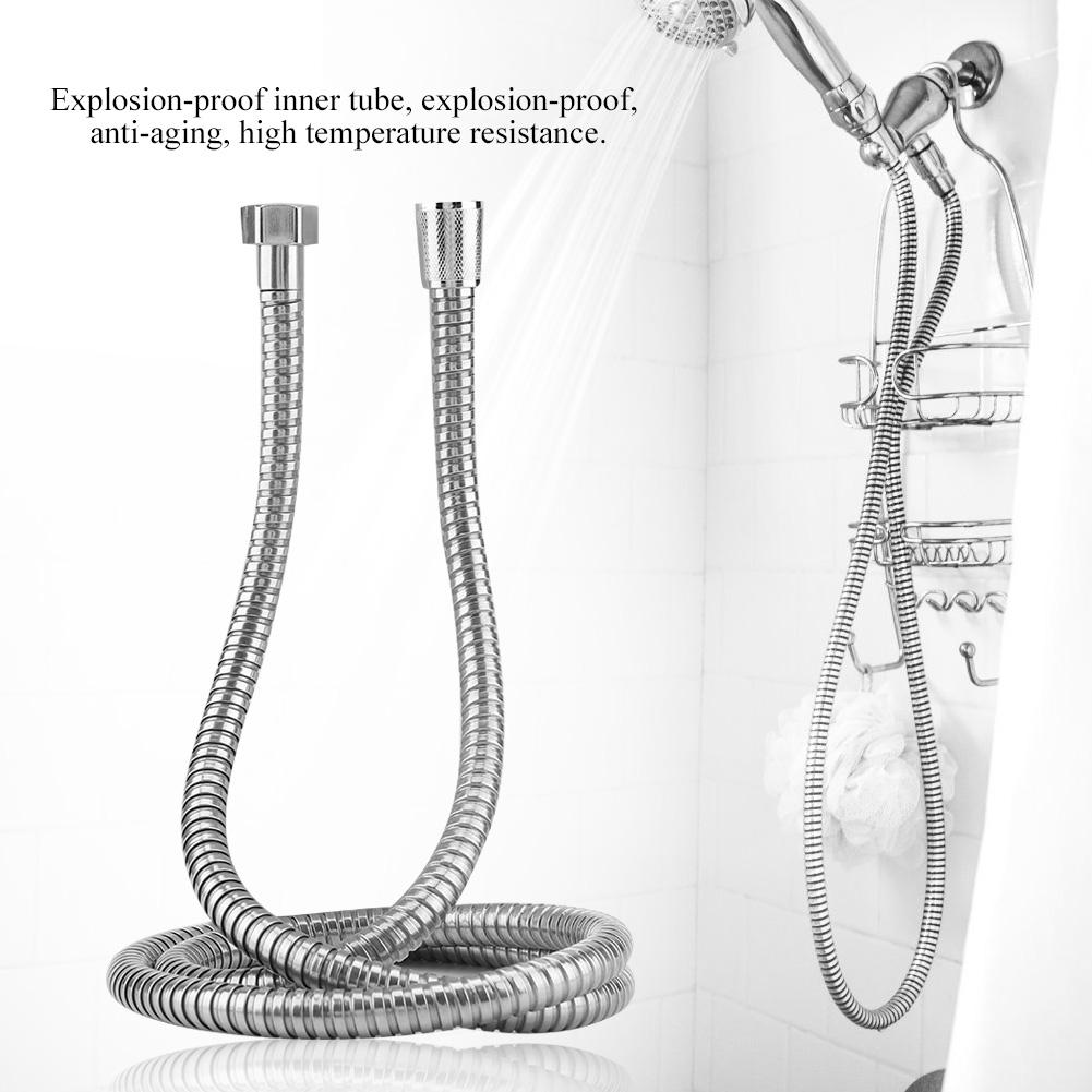 Stainless Steel Flexible Bath Room Shower Head Hose Pipe 1.5M