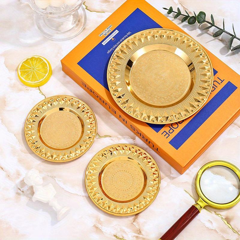 2Pcs European Fruit Plate Living Room Home Coffee Table Tea Snacks Dried Fruit Snack Dishes Storage Tray.