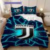 Set Tre Pezzi Emblema Elettrico Juventus (1 * copripiumino + 2 * federa, senza nucleo) Copripiumino e federa regalo di Natale compleanno