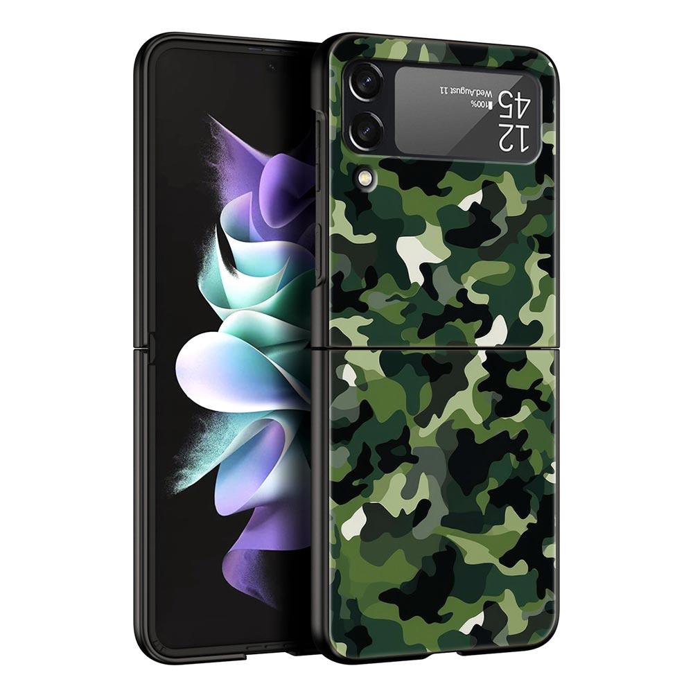 Camouflage Camo Military Army Phone Case For Samsung Galaxy Z Flip 6 5 4 3 Shell For Samsung Z Flip3 Flip4 Flip5 Hard PC Cover