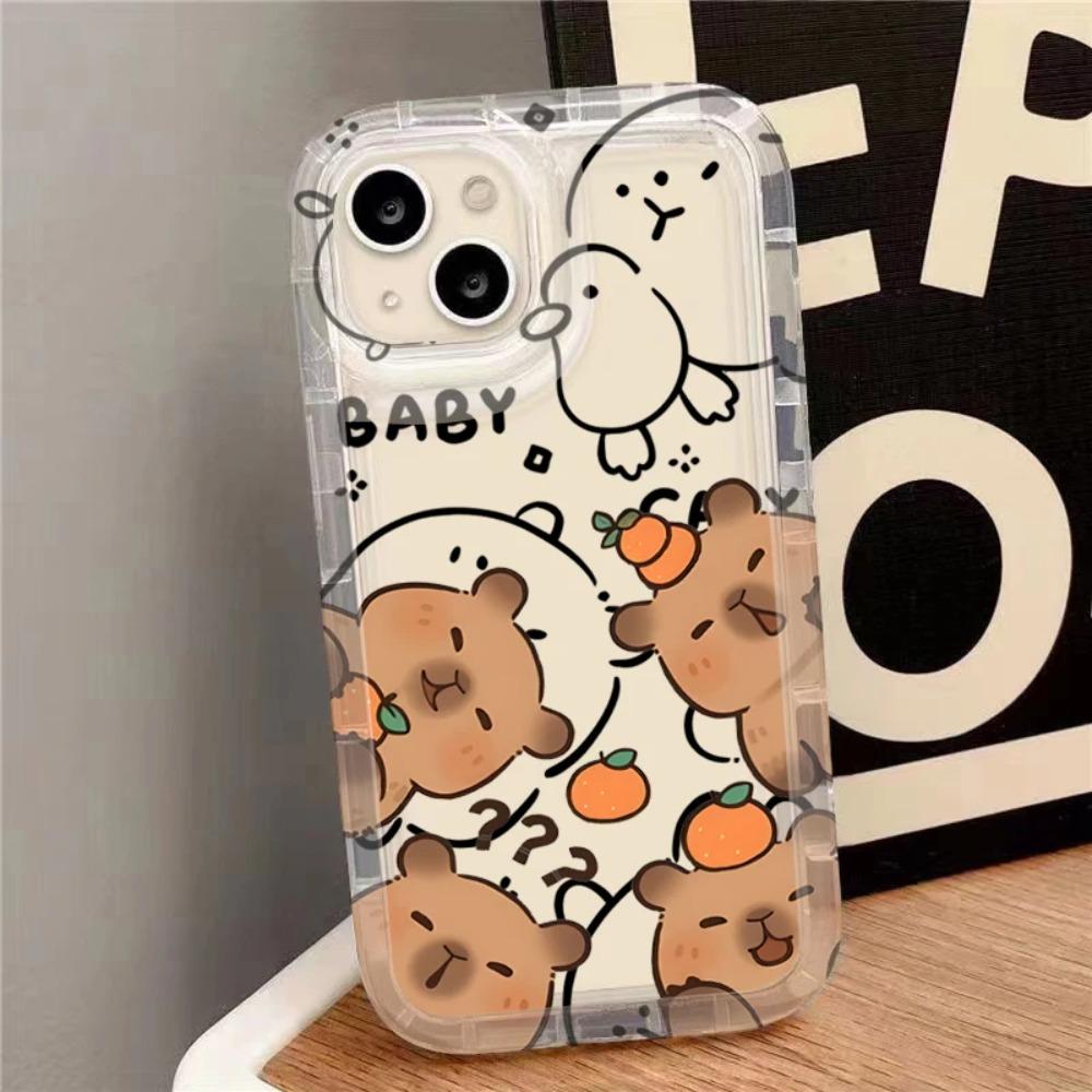 Cute Cartoon Capybara Phone Case for Samsung Galaxy A56 A36 A26 A55 A35 A05S A15 A54 A34 A24 A14 A05 A04 A73 4G 5G Back Cover
