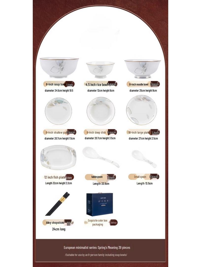 Moda Lanka Light Luxury Ceramic Dinnerware Set