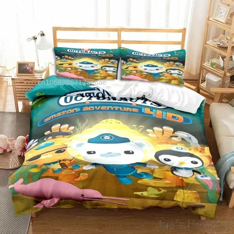 The Octonauts Cartoon All Season Duvet Cover Set HD Comforter Cover for Kids Bedding Sets Bedclothes Bedroom Decor