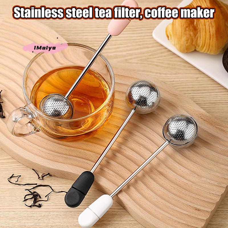 304 Stainless Steel Portable Outdoor Rotating Tea Infuser with Tea Ball Tea Strainer And Filter Mesh Coffee Grounds Filter