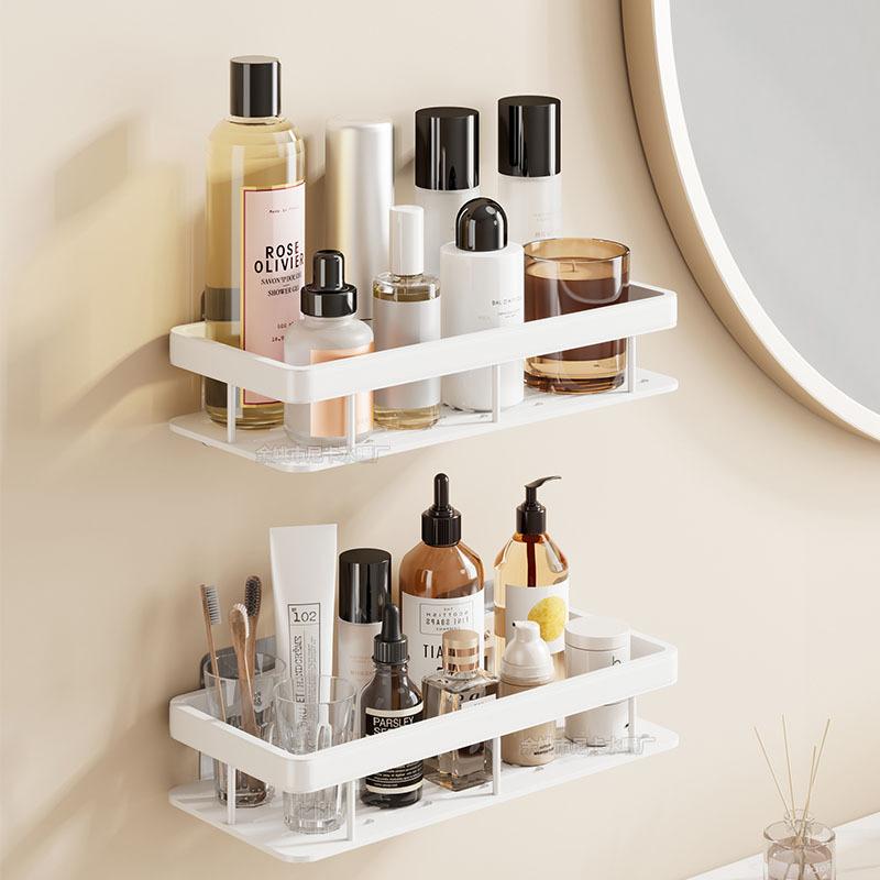 Bathroom Shelf No Drill Wall Mounted Shampoo Bottle Shower Corner Rack Toilet Storage Rack Aluminum Bathroom Kitchen Accessories
