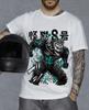 Camiseta de Anime Neon Genesis Evangelion Unidade Eva 01 Japonesa Preta Todas as Sizes