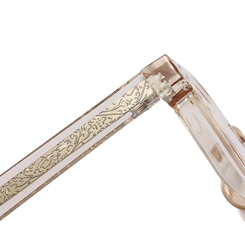 Occhiali da miopia quadrati retrò da uomo con venature effetto legno e accenti metallici