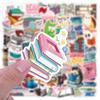10/50Pcs Reading Book Stickers Inspiring Study Hard Stickers Creative Graffiti Stickers for DIY Luggage Laptop Skateboard Motorcycle Bicycle Stickers