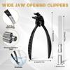 3/6PCS Set Wide Jaw Nail Clippers Angled Head Anti Splash Nail Clippers Ingrown Toe Nail Clippers for Thick Toenails Seniors