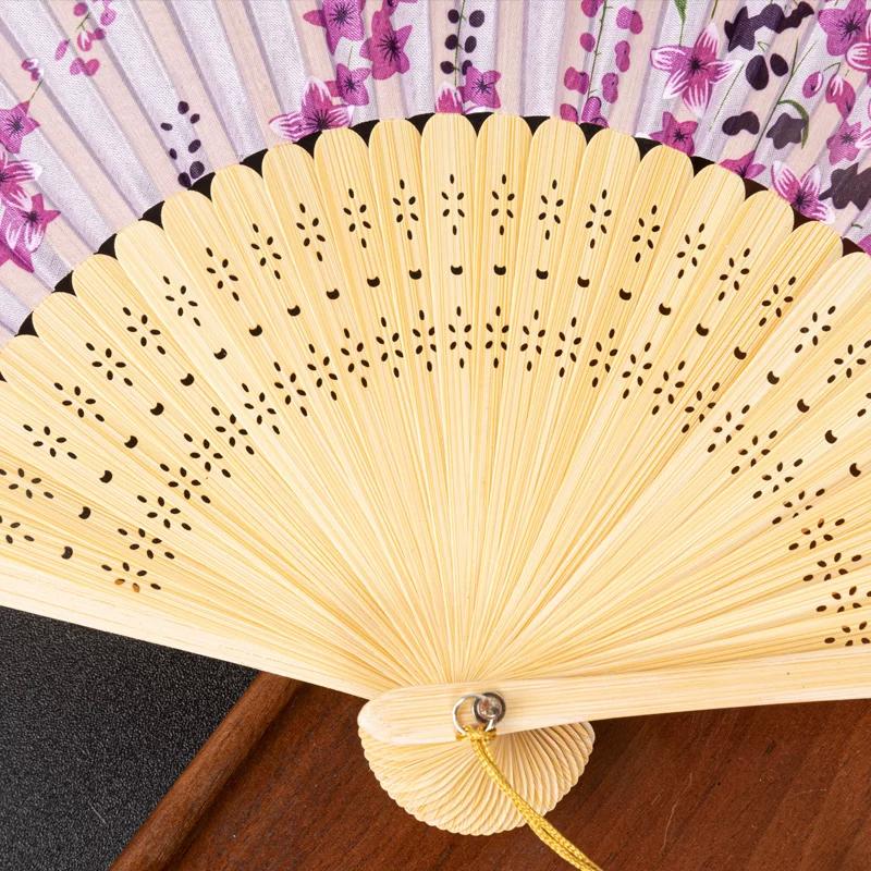 Chinese Style Women's Fan Japanese Style Ancientry Folding Fan Dance Fan Cheongsam Han Dynasty Portable Portable Kids Small Fan Summer