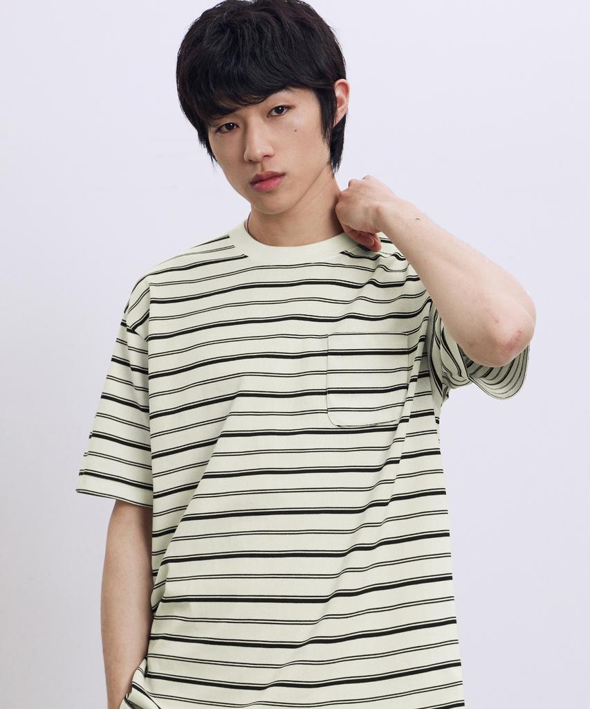 FILLUMINATE Pocket Stripe T-Shirt - Ivory