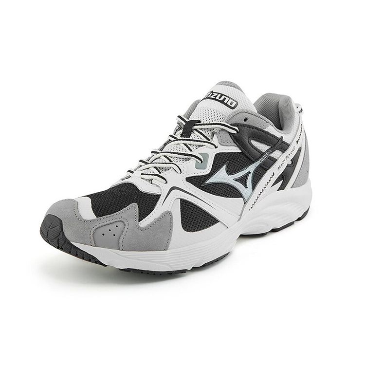 Mizuno LG 90s Fabric Synthetic Leather Non-Slip Wear-Resistant Breathable Low-Top Running Shoes Unisex Sneakers Black Gray D1GH212503