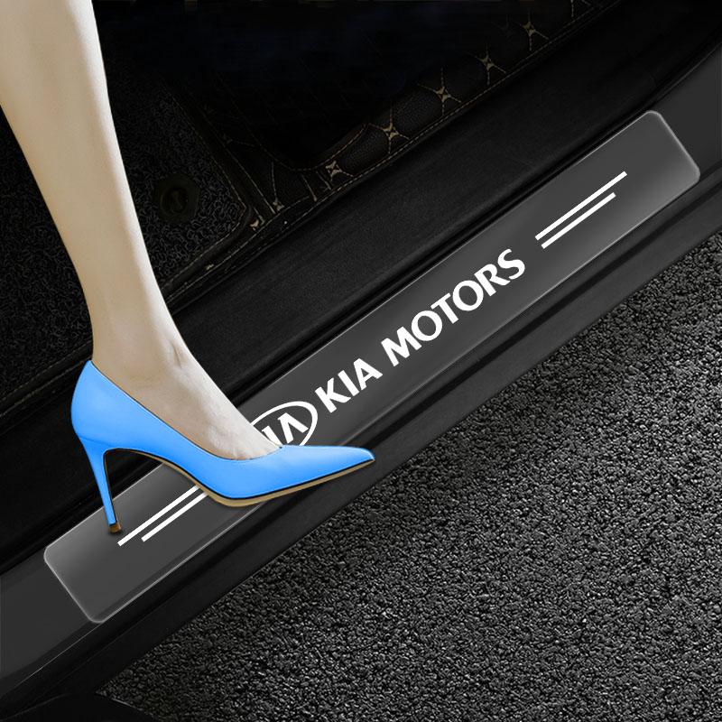 Auto Türschwellen Schutz Transparent Dekoratives Abzeichen Aufkleber Für Kia Ceed Sorento Sportage Niro Optima Picanto Rio Morning Forte K8