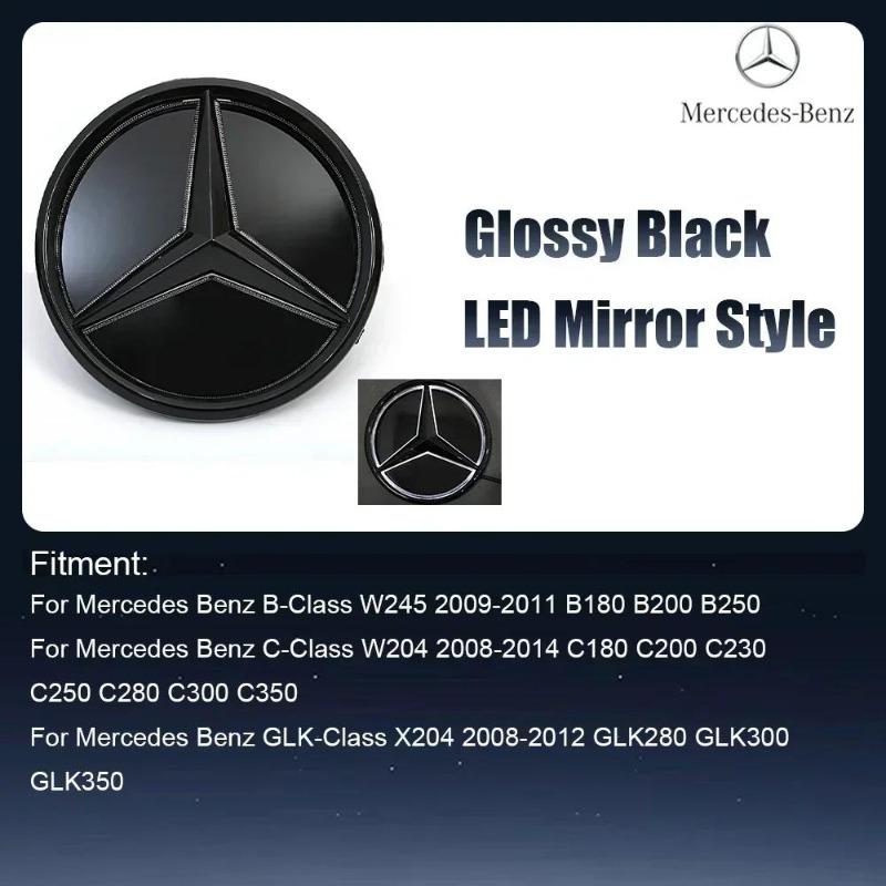 Car Front Grille Illuminated Logo Star LED Emblem Light Badge For Mercedes Benz W245 W204 X204 2008-2014