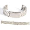 Leisure Watchbands Stainless Steel Unisex Watch Band Strap Straight Snaps Bracelet 18mm 20mm 22mm