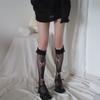 Japanese-Style Sweet Lace Trim Calf Socks | Knee-High Bowknot JK Fishnet Socks for Students - Slimming Design