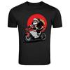 Santa Claus Riding Sport Motorcycle Christmas Graphic T-Shirt