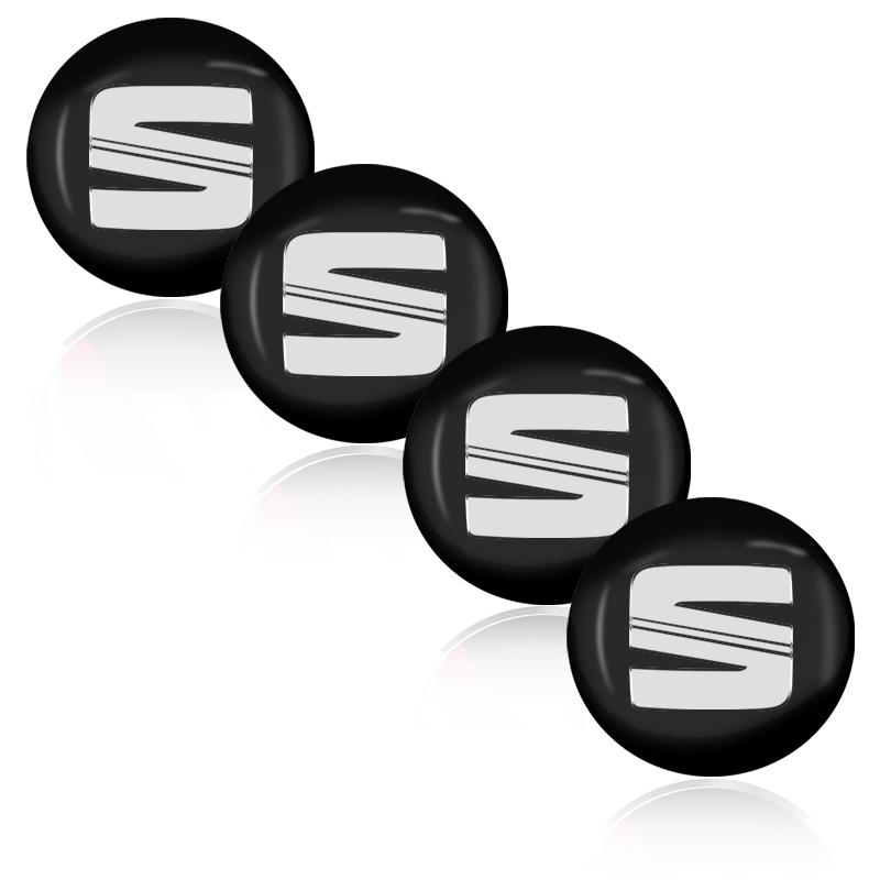 4Pcs 56MM Car Wheel Rims Center Hub Caps Emblem Sticker Car Accessories for Seat Cupra Leon 5f Ibiza 6l 6j Leon 1p Cushion Altea Xl Leon Decor
