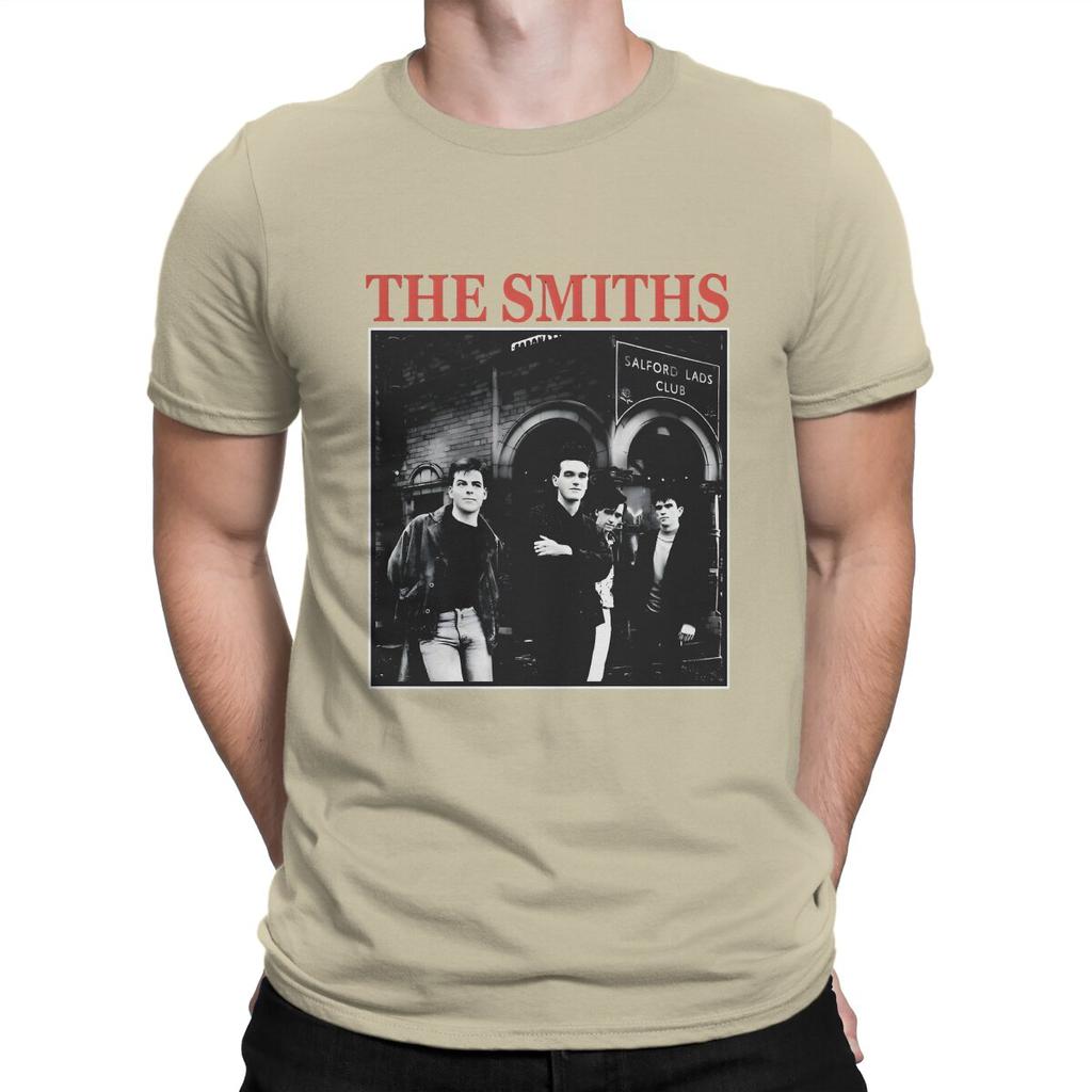 Men British Rock Bands In The 80s T Shirt The Smiths Pure Cotton Clothes Vintage Short Sleeve Round Neck Shirt Summer T-Shirt