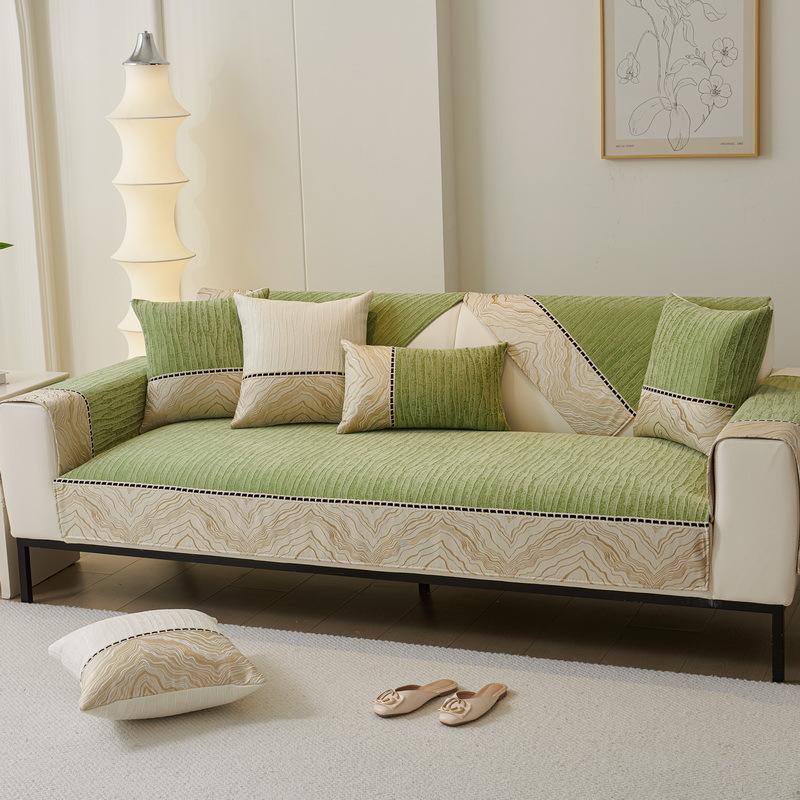 

Light French Sofa Cushion Four-Season Universal Non-Slip Cover New Light Luxury High-End Seat Cushion Backrest Cover 70*70cm