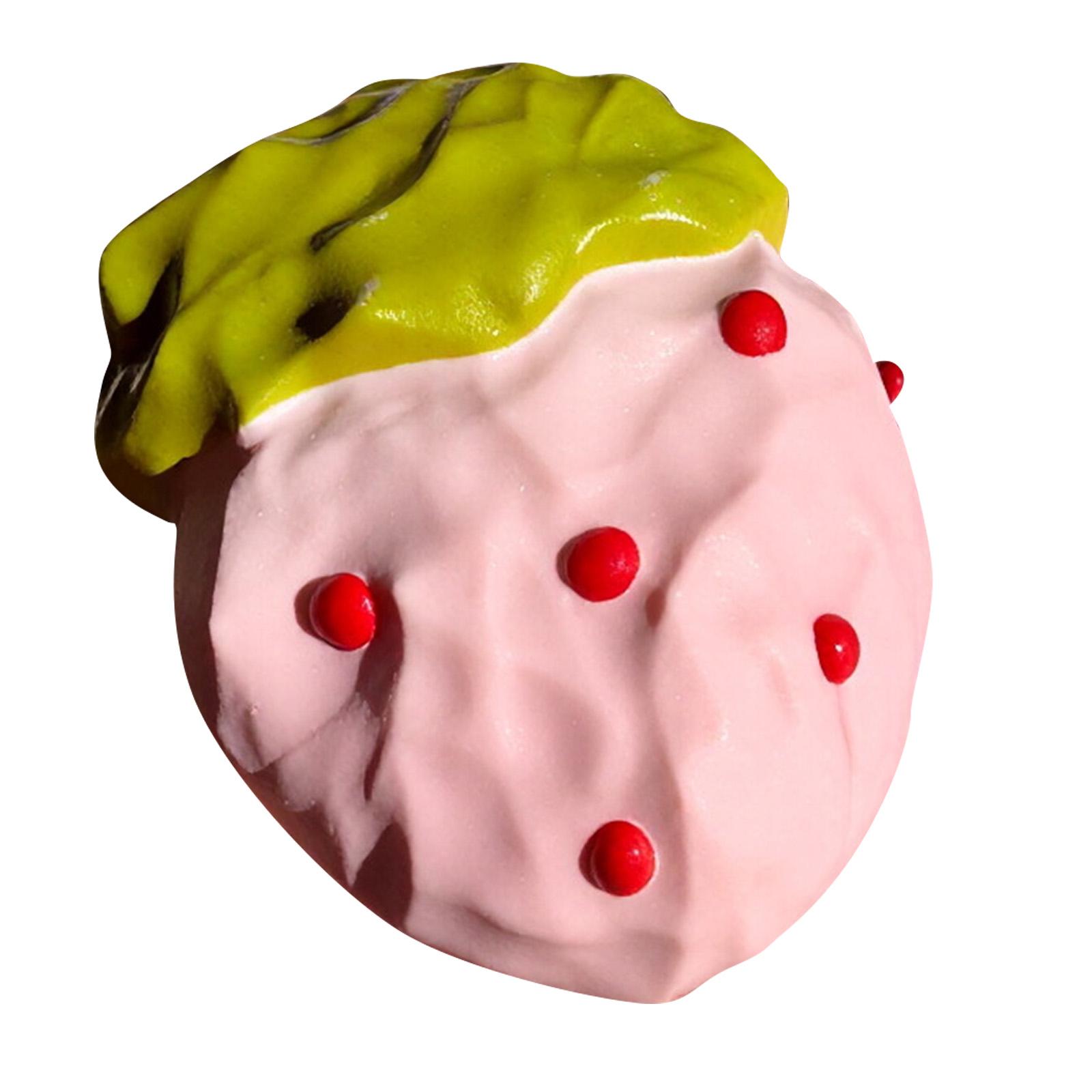 

Slow Rising Strawberry Squishy Toy 12cm Soft Foam Stress Relief Toy Squeeze Sensory Toy for Kids and Adults one size белый