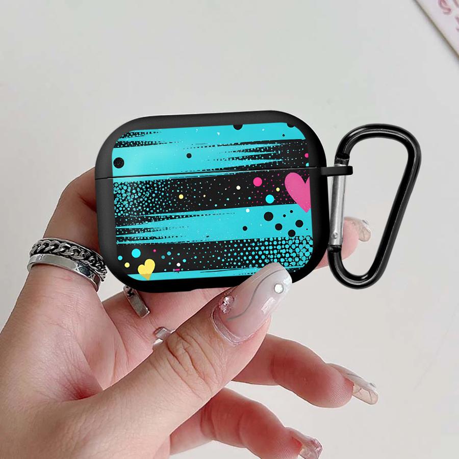 

Purple-Black Striped Love Case For Airpods 4 Pro2 Pro 1 3 2 Pro3 Earphone Cases Cover Airpods 1