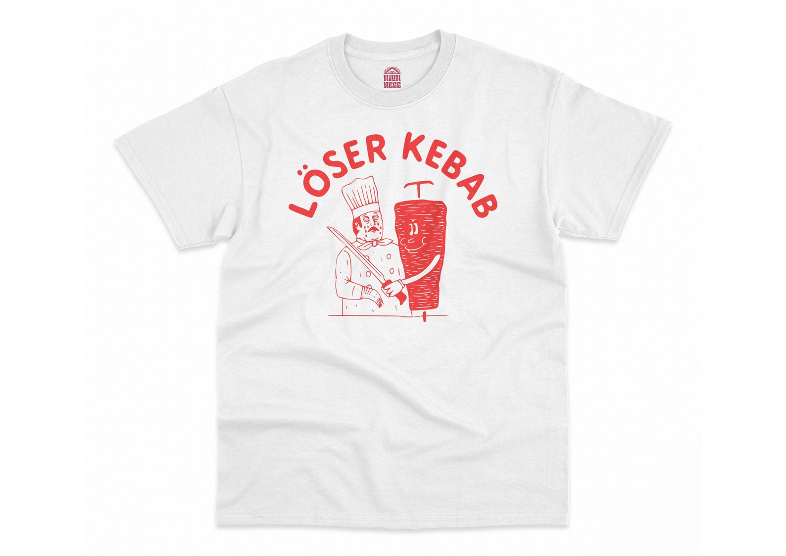 Loser Kebab T-Shirt, Funny Retro Graphic Tee, Food Lover Gift L