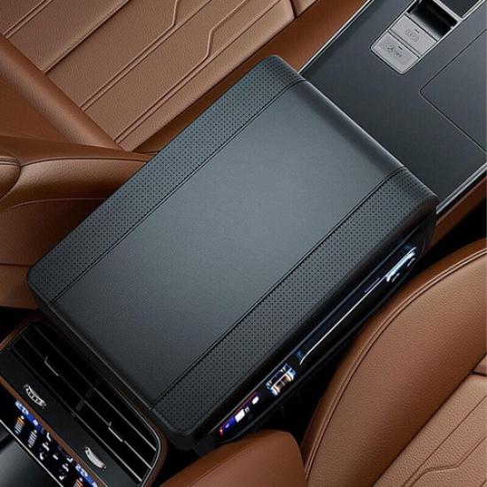 Car Armrest Cushion Cover Center Console Box Pad Leather Protector Accessories