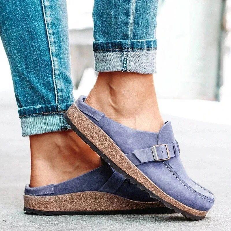 Spring and Summer Footwear Plus Size Round-headed Slippers Flat-bottomed Soft-soled Sandals Women's Shoes